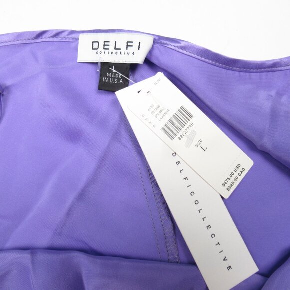 Delfi Collective Cristina Asymmetrical Fringe Dress Lavender Purple - Large - Picture 9 of 10